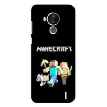 Чехол Майнкрафт на Nokia C30 (AlphaPrint) Minecraft (герои Minecraft)