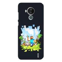 Чехол Майнкрафт на Nokia C30 (AlphaPrint) Minecraft (персонажи Minecraft)