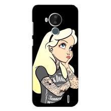 Чехол с печатью для Nokia C30 - (Мода) (AlphaPrint) (Девочка в тату)