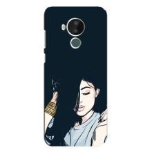 Чехол с печатью для Nokia C30 - (Мода) (AlphaPrint) (Красивая девочка)