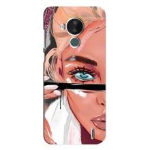 Чехол с печатью для Nokia C30 - (Мода) (AlphaPrint) (Макияж)