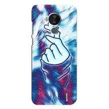 Чехол с принтом для Nokia C30 (AlphaPrint - Знак сердечка)