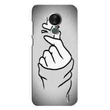 Чехол с принтом для Nokia C30 (AlphaPrint - Знак сердечка)