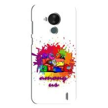Чехол Амонг Ас для Nokia C30 (AlphaPrint) (Яркий АмонгАс)