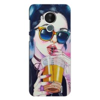 Чехол с картинкой Модные Девчонки Nokia C30 – Девушка с коктейлем