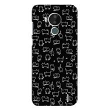 Чехол с принтом для Nokia C30 (AlphaPrint) Модные коты (Меленькие котики)