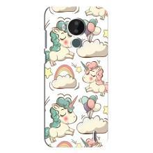 Чехол для Нокиа С30 - (Единорожки - Новинки) (AlphaPrint) (Единорожки)