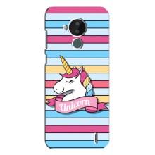 Чехол для Нокиа С30 - (Единорожки - Новинки) (AlphaPrint) (Unicorn)