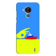 Чехол с принтом (Русский корабль...) для Нокиа С30 (AlphaPrint) – Щелбан кораблю