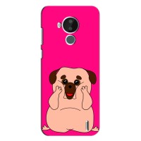 Чехол (ТПУ) Милые собачки для Nokia C30 – Веселый Мопсик