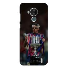Чехол с футболистом Ламин Ямаль Nokia C30 (Ямал с кубком)