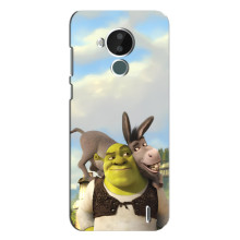 Чехол с мультфильмом Шрек на Nokia C30 – Шрек и осел