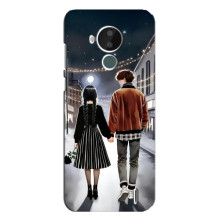 Чехол с дизайном Венздей 2 на Nokia C30 – Уэнсдей и Тайлер