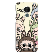 Чехол с Лабубу на Nokia C30 – Коллаж Лабубу