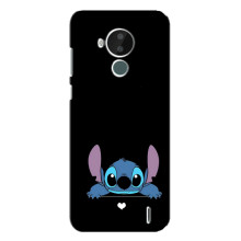 Чехол с принтом Стич на Nokia C30 – Стич на черном