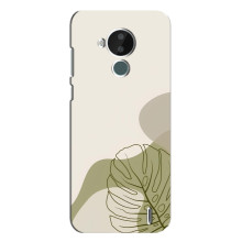 Силиконовый чехол с принтом в цветах на Nokia C30 (Монстера зелёная)