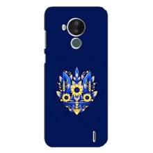 Чехол с украинским гербом на Nokia C30 – Цветочный герб