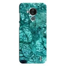 Мраморный чехол на Nokia C30 (VPrint) (Зеленый мрамор)