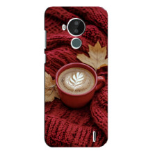 Чехол с уникальным дизайном «Осень с кофе» для Nokia C30 – Кофе на пледе