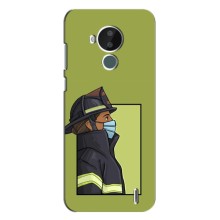 Силиконовый бампер (Работники) на Nokia C30 – Пожарник
