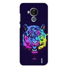 Силиконовый бампер с картинкой животных для Nokia C30 (Тигр-Арт)