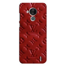 Текстурный Чехол Louis Vuitton для Нокиа С30 (Красный ЛВ)