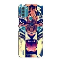 Чехлы с изображением разных животных для Nokia C31 (Яркий Тигр)