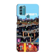 Чохол Майнкрафт на Nokia C31 (AlphaPrint) Minecraft (фон Minecraft)