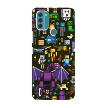 Чохол Майнкрафт на Nokia C31 (AlphaPrint) Minecraft (Колаж Майнкрафт)
