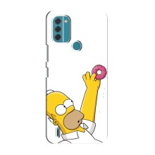 Чjхол з Сімпсонами для Nokia C31 (VPrint) (Гомер з пончиком)