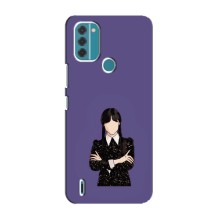 Чохли Венсдей на Nokia C31 Уенсдей (AlphaPrint) (Венздей у чорному)