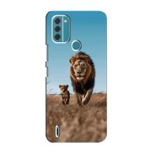 Чехол Король лев на Нокиа С31 (Мусафа и Симба)