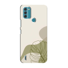 Силконовий чохол з принтом в квітах на Nokia C31 – Монстера зелена