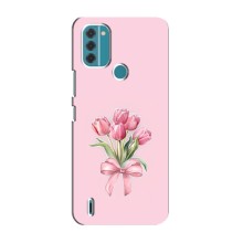 Чохол з розовим принтом для Nokia C31 (Букет квітів)
