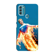 Чохол з принтом Фантастична четвірка для Nokia C31 – Людина-факел