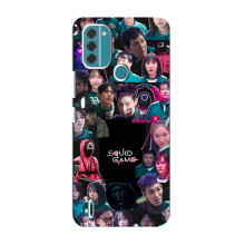 Чехол Гра в кальмара для Nokia C31 – Коллаж игры кальмара