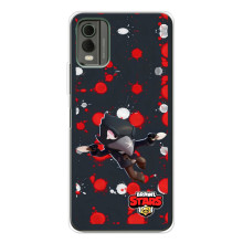 Бампер (ТПУ) с принтом Brawl Stars на Нокиа С32 (Черный Ворон)