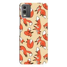 Чехлы с картинкой Лисички для Nokia C32 (VPrint) (Лисички)