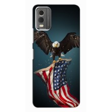 Чехол Флаг USA для Nokia C32 – Орел и флаг