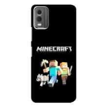 Чехол Майнкрафт на Nokia C32 (AlphaPrint) Minecraft (герои Minecraft)