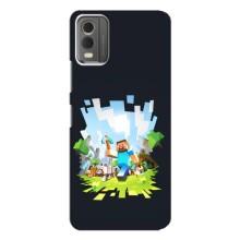 Чехол Майнкрафт на Nokia C32 (AlphaPrint) Minecraft (персонажи Minecraft)