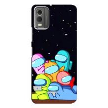 Чехол Амонг Ас для Nokia C32 (AlphaPrint) (Скины в космосе)