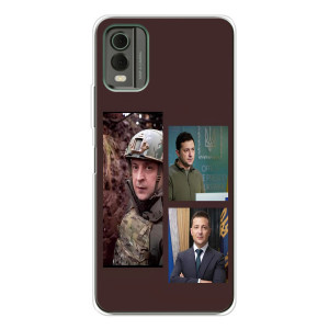 Чехол для Nokia C32 (AlphaPrint - с принтом Зеленского)