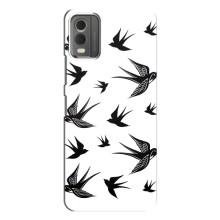 Чехол с птицами на Nokia C32 (VPrint) (Ласточки)
