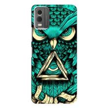 Чехол с птицами на Nokia C32 (VPrint) (Сова с глазом)