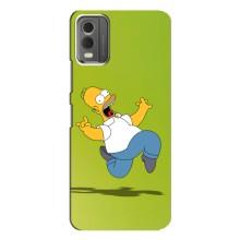 Чехол с Симпсонами для Nokia C32 (VPrint) (Гомер Симпсон)