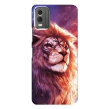 Чехол со Львом для Nokia C32 (VPrint) (Красочный Лев)