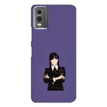 Чехлы Венсдей на Nokia C32 Уэнсдей (AlphaPrint) (Уэнздей в черном)