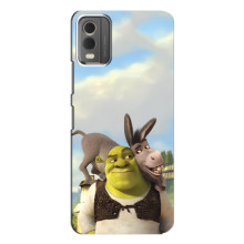 Чехол с мультфильмом Шрек на Nokia C32 – Шрек и осел