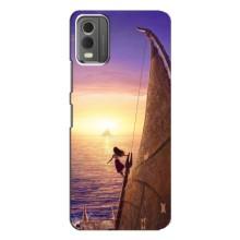 Чехол с мультфильмом Моана Nokia C32 (Моана в море)